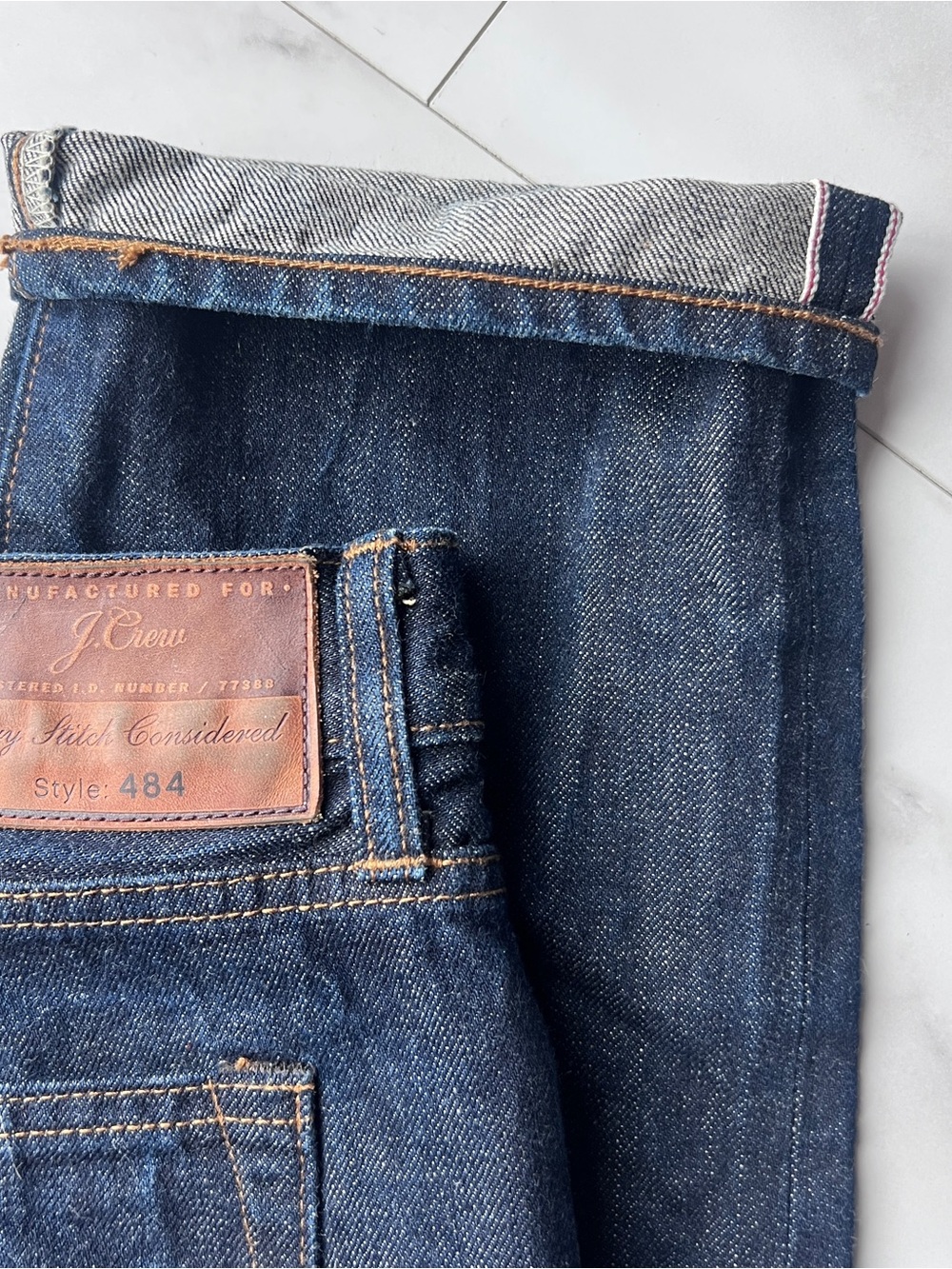 J. Crew 484 Indigo Straight-Leg Men’s Japanese Selvedge Kaihara Denim 33x34